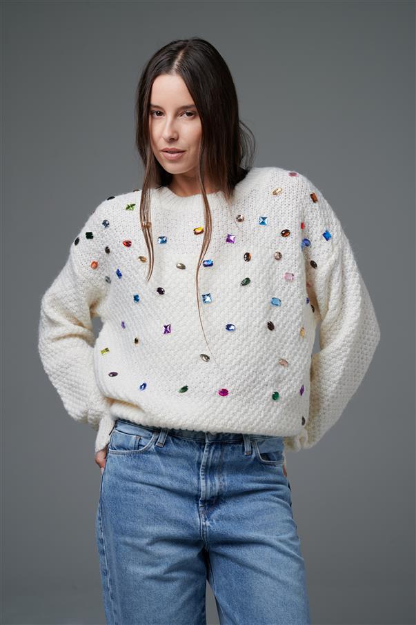 Sweater Wish con Piedras de Colores